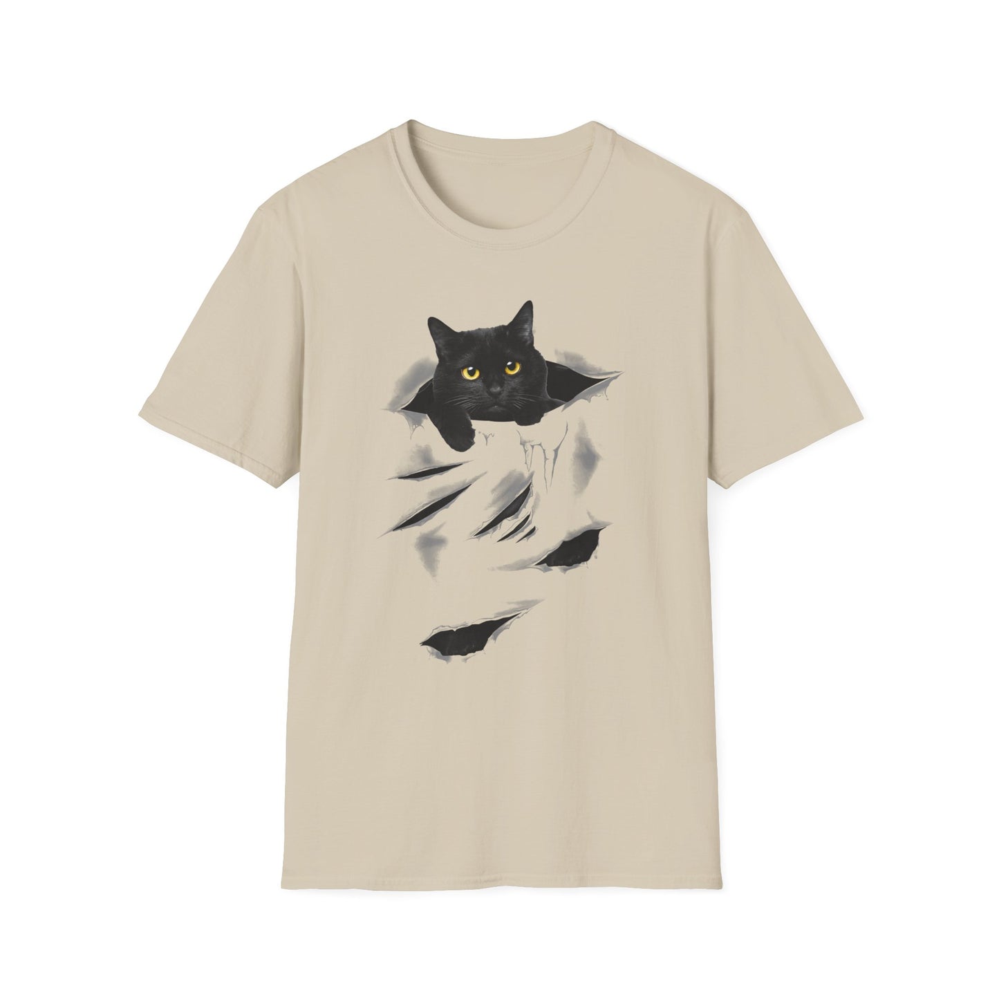torn cat shirt T-shirt