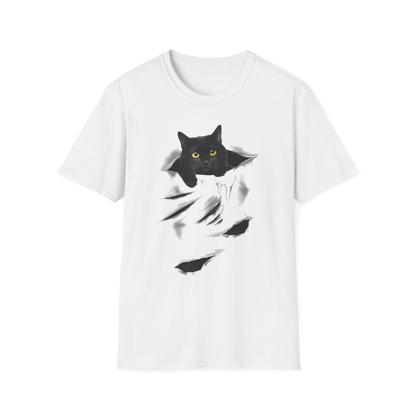 torn cat shirt T-shirt