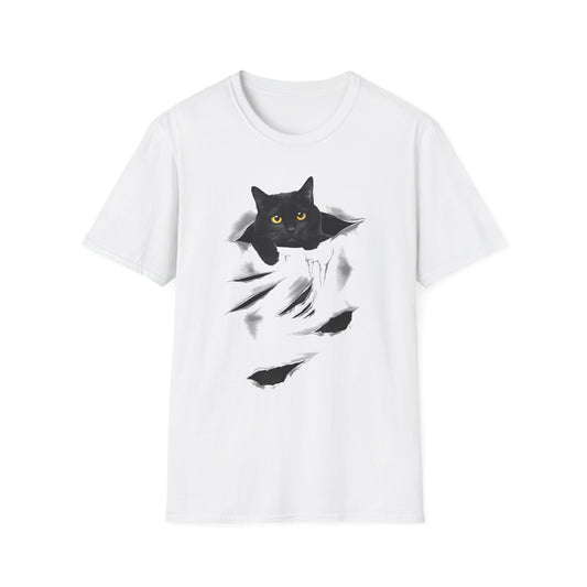 torn cat shirt T-shirt